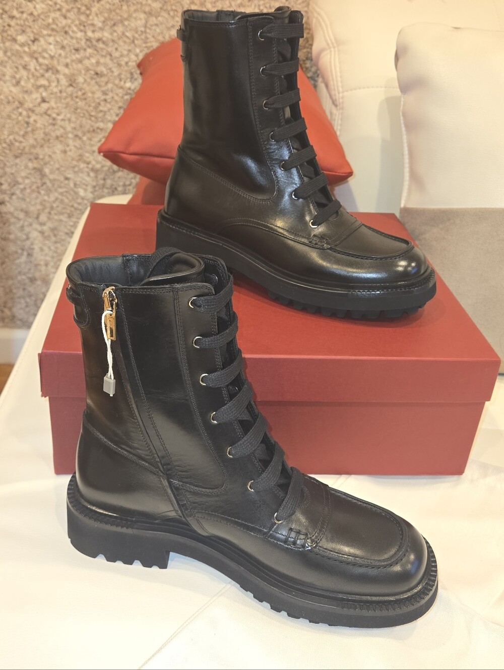 Salvatore FerragamoWomen Orlando Gancini Leather Boot Size 7 and Size 10 NWB